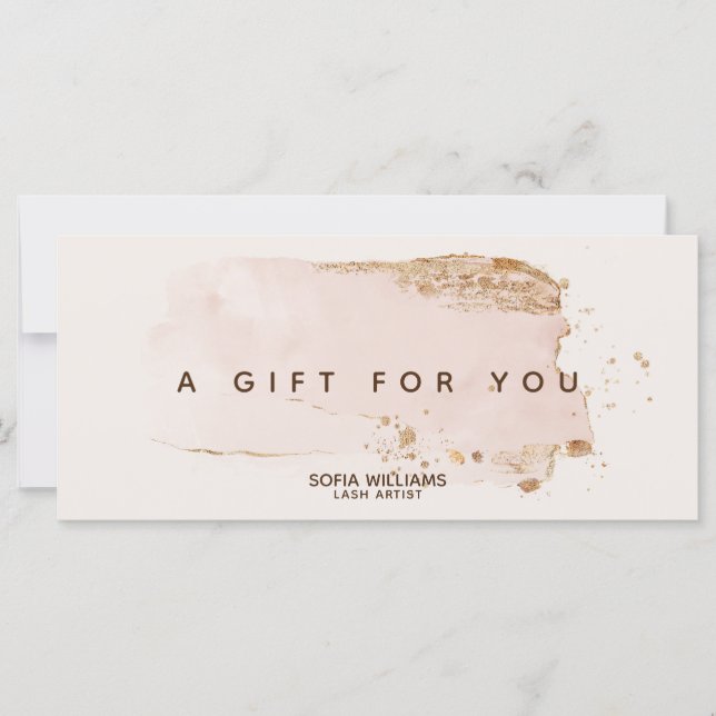 Elegante Purpurina de oro moderno Rubor rosa (Anverso)