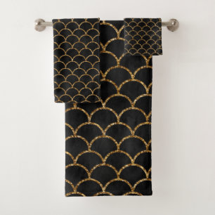 Elegante Purpurina de oro negro Sirenita escala a 