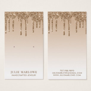 Elegante Purpurina de oro perfora jewely