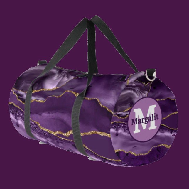 Elegante Purpurina de oro púrpura Agate Bolsa Duff (Subido por el creador)