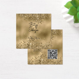 Elegante Purpurina de oro y tarjeta de visita para