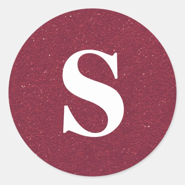 Elegante Purpurina Monograma Oro Sello para sobres (Anverso)