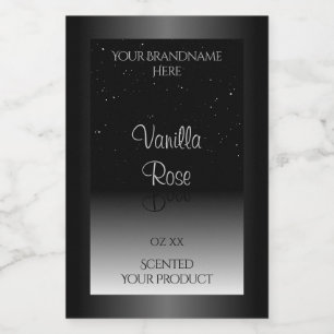 Elegante Purpurina suave de etiqueta de producto e