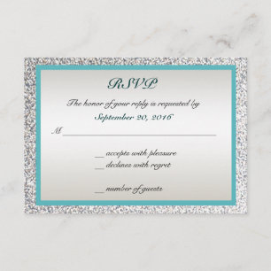 Elegante Purpurina Wedding RSVP