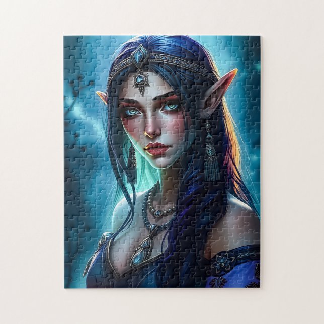 Elegante Puzzle mitad Elven Priestess Jigsaw (Vertical)