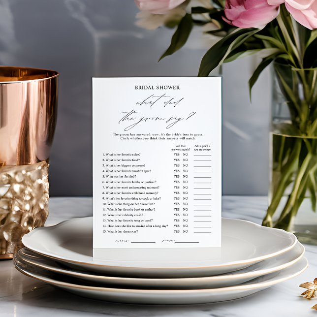 Elegante ¿Qué hizo la tarjeta de juego Groom Say? (Subido por el creador)