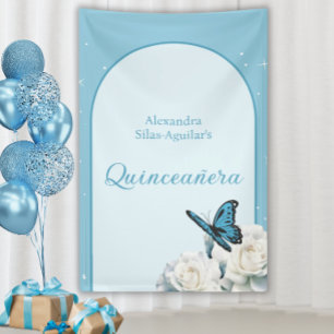 Elegante Quinceañera azul claro - Señales de bienv