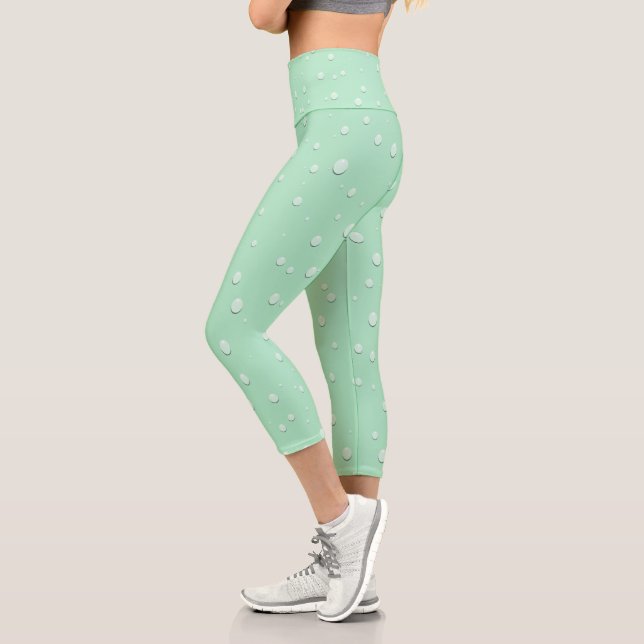 Elegante Raindrop Design Capri Leggings para mayor (Izquierda)