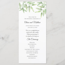 Elegante rama de olivo. Programa de matrimonio sim