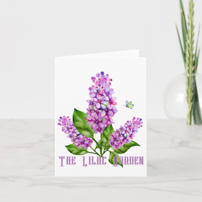 Elegante rama lila acuarela (Anverso)