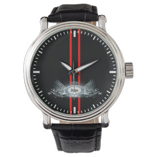 Elegante rayas de Carreras Estilo reloj masculino 
