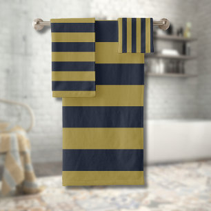 Elegante rayas verticales de oro y marina azul