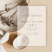 Elegante Real Vellum Overlay Moderno Script Boda