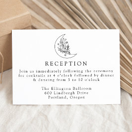 Elegante recepción botánica de la luna y la boda d