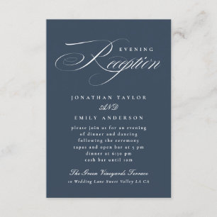 Elegante recepción de boda azul de la Marina de ca