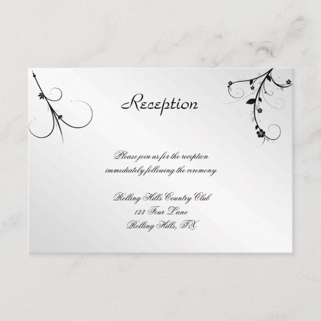 Elegante Recepción de Boda Gay Floral en Blanco y  (Anverso)