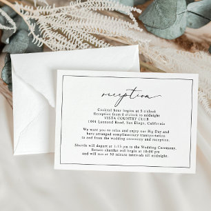 Elegante recepción de boda Minimalista