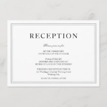 Elegante recepción de bodas blancas y negras