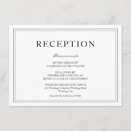 Elegante recepción de bodas blancas y negras