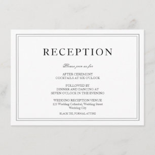 Elegante recepción de bodas blancas y negras