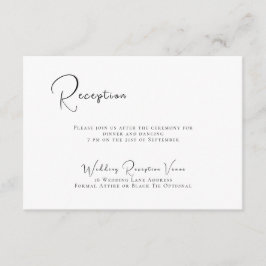 Elegante recepción de bodas blancas y negras