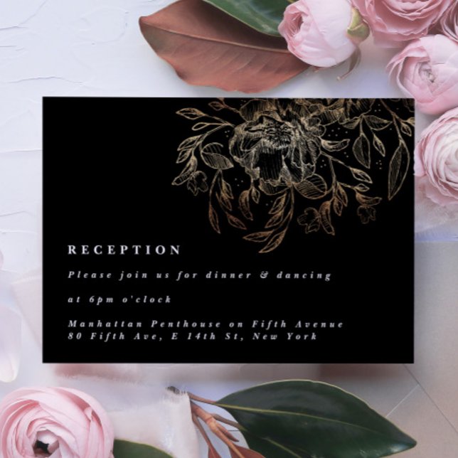 Elegante recepción de bodas botánicas dibujadas a  (Subido por el creador)