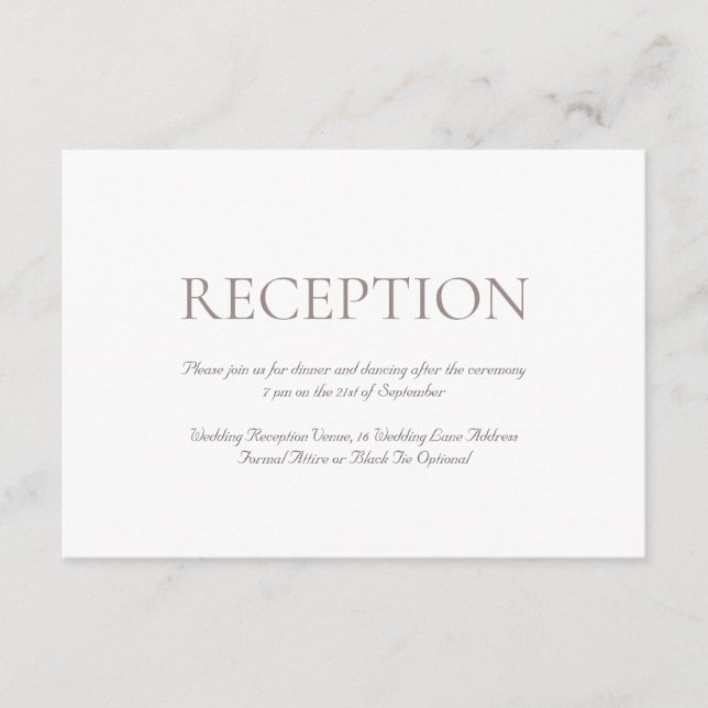 Elegante recepción de bodas clásicas monograma (Anverso)