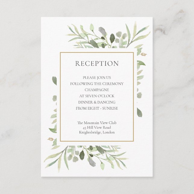 Elegante recepción de bodas de oro (Anverso)