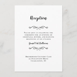 Elegante Recepción de Bodas Moda Blanco Negro