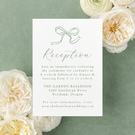 Elegante recepción de bodas Sage Green Bow