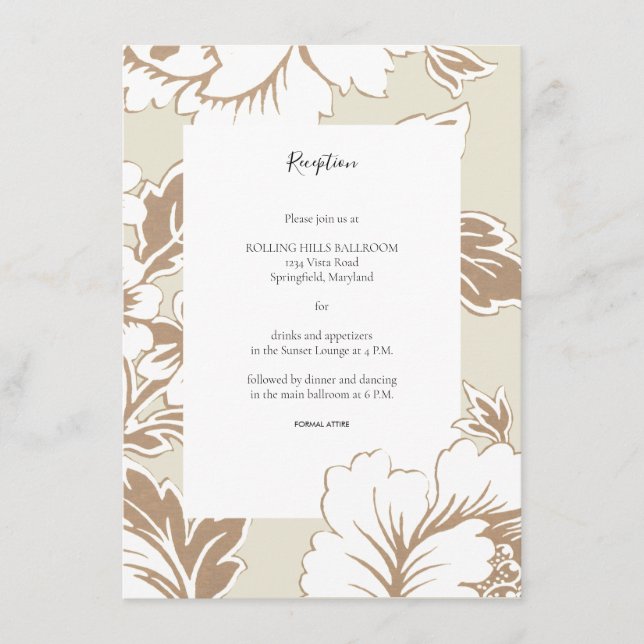 Elegante recepción de Bodas Vintage (Anverso)