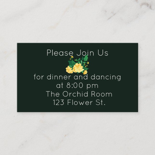 Elegante recepción de camellia amarilla con manteq (Anverso)