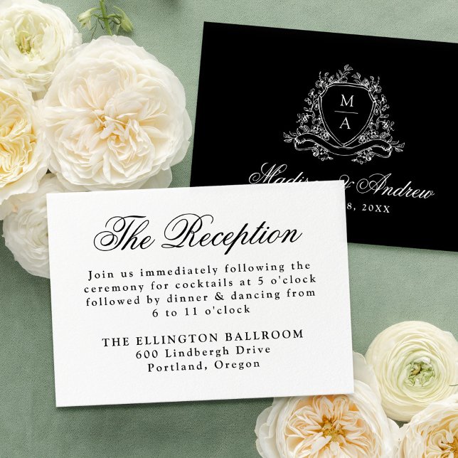 Elegante recepción de Escudo floral negro (Subido por el creador)