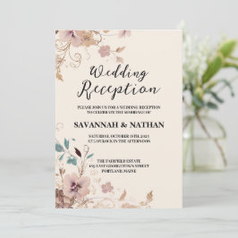 Elegante recepción de invitaciones a bodas simples