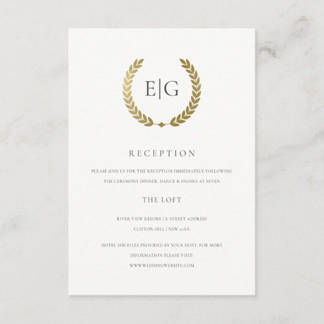 ELEGANTE RECEPCIÓN DE LA LLUVIA DE ORO DE FAUX (Anverso)