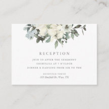 Elegante recepción de matrimonio floral de marfil