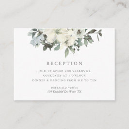 Elegante recepción de matrimonio floral de marfil