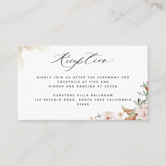 Elegante recepción Earthy Blooms color Beige (Anverso)