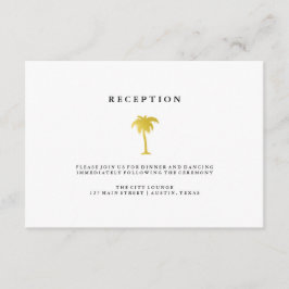 Elegante recepción Faux Gold Palm Tree Wedding
