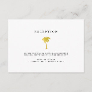 Elegante recepción Faux Gold Palm Tree Wedding