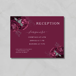 Elegante recepción floral de Borgoña