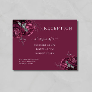 Elegante recepción floral de Borgoña