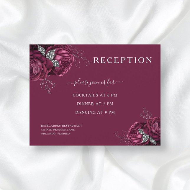 Elegante recepción floral de Borgoña (Subido por el creador)