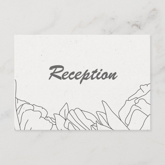 Elegante recepción Minimalista de bodas (Anverso)