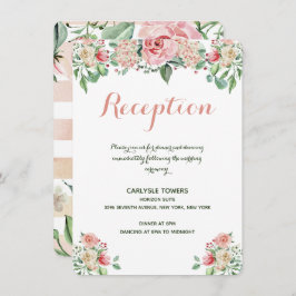 Elegante recepción Rubor de boda floral rosa