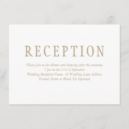 Elegante recepción tradicional de boda Minimalista