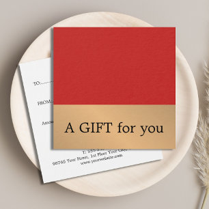 Elegante Red Faux Gold Bold Salon