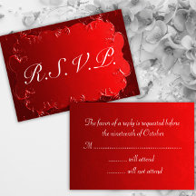 Elegante Red Wedding RSVP