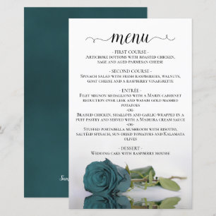 Elegante Reflejando el menú Verde azulado Rosa Bod