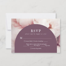 Elegante Regal Purple Peonies Menú Boda